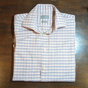 Michael Kors Men's Slim Fit Long Sleeve Button-up Plaid Shirt